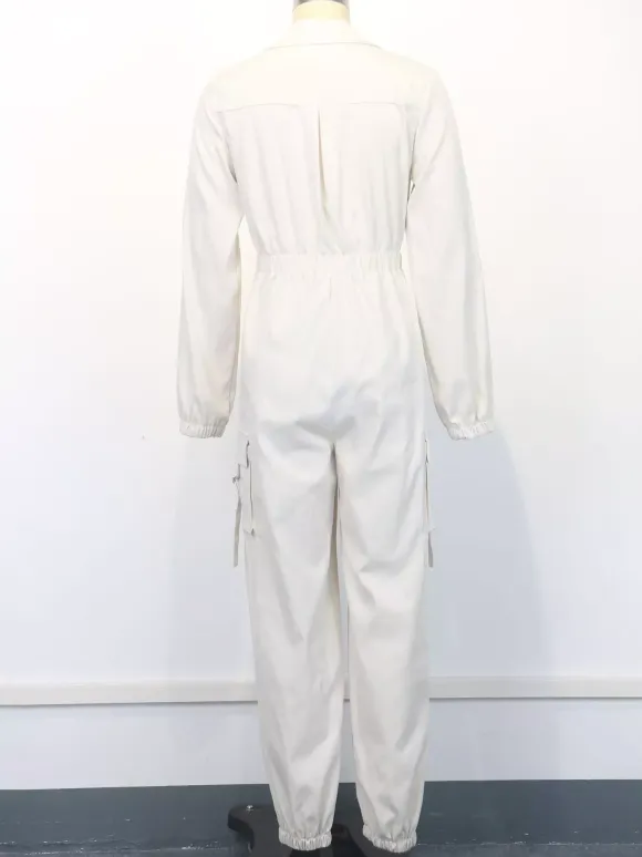 Combinaison cargo avec taille élastique et poches pour femme 2026