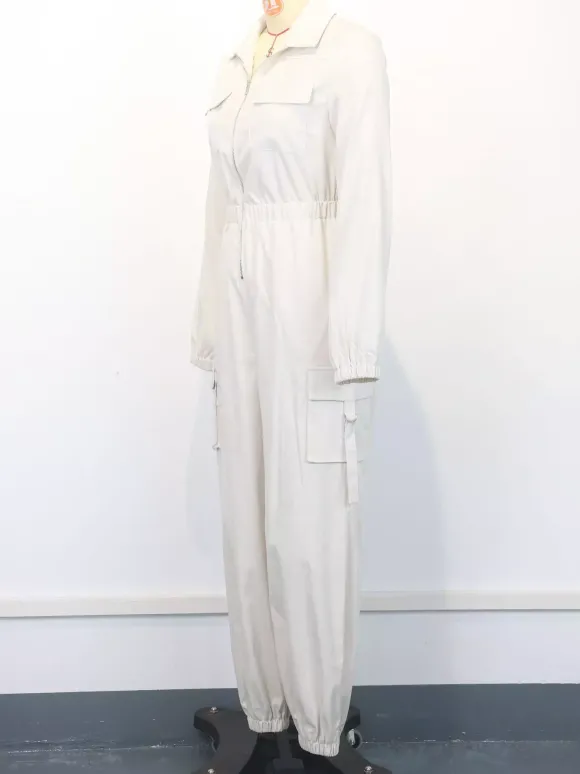 Combinaison cargo avec taille élastique et poches pour femme 2026