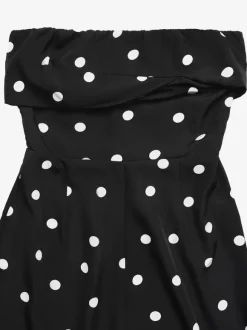 Combinaison noire sans manches et sans bretelles ample tenue d'été une pièce