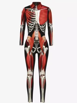 Combinaison néon déguisement impression numérique 3D combinaison phosphorescente UV style Zentai costume de cosplay d'Halloween en polyester.