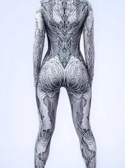 Combinaison Zentai néon costume de cosplay d'Halloween impression numérique 3D combinaison phosphorescente UV combinaison moulante Zentai pour les fêtes d'Halloween