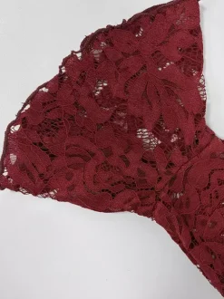 Combinaison de club décontractée en polyester manches longues col licou dentelle vêtements de club