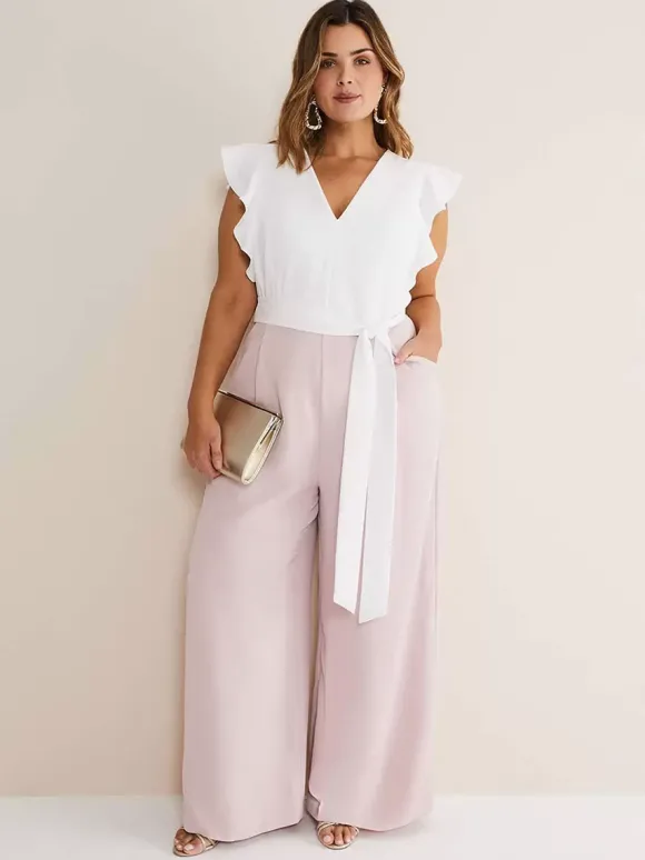 Combinaison de mariage tenue de mère de mariée combinaison sans manche col v