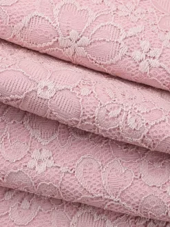 Combinaison en dentelle rose Fairycore pour femme - Combinaison évasée à nouer sur le devant - Tenue romantique d'été pour une soirée en amoureux 2026