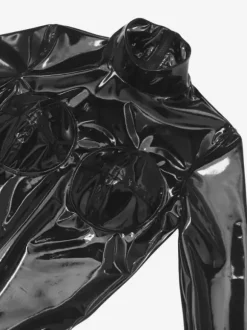 Combinaison moulante en PVC 3D pour femme combinaison moulante en latex élastique sexy moulante en similicuir brillante avec bandage