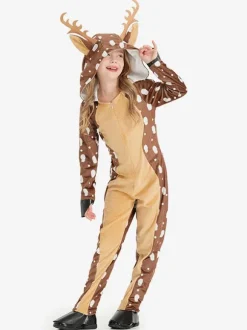 Combinaison Pyjamas Kigurumi Noël À Capuche En Polyester Déguisement Noël