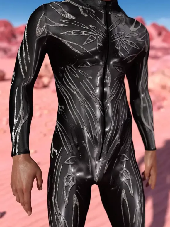 Combinaisons Zentai à motifs Combinaison mécanique Steampunk noire Combinaison intégrale Cyberpunk imprimée en 3D
