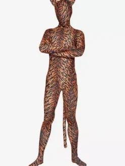 Combinaisons zentai animales Toussaint Cosplay Costume Tigre imprimer Lycra Spandex Zentai Suit Déguisements Halloween