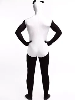 Combinaisons zentai animales Combinaisons Zentai pour adultes Panda Sexy Lycra Spandex Noir Bloc de Couleur Animal Costumes Complets du Corps