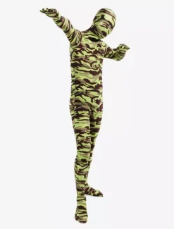 Combinaisons zentai camouflage Costume de zentai multicolore camouflage en lycra spandex enveloppé Halloween