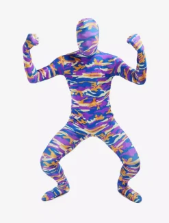 Combinaisons zentai camouflage Costume excellent de zentai enveloppé unisexe en lycra spandex multicolore camouflage Halloween