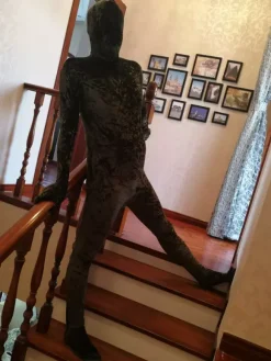 Combinaisons zentai camouflage Halloween Zentai Costumes Atrovirens velours complet du corps combinaisons Déguisements Halloween Costume