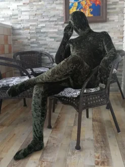 Combinaisons zentai camouflage Halloween Zentai Costumes Atrovirens velours complet du corps combinaisons Déguisements Halloween Costume