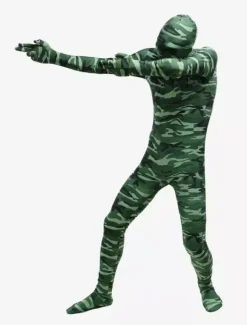 Combinaisons zentai camouflage Costume de zentai enveloppé unisexe en lycra spandex multicolore camouflage vert foncé Déguisements Halloween