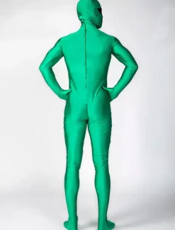 Combinaisons zentai monstre Halloween Costume de zentai vert d'extraterrestre enveloppé Déguisements Halloween