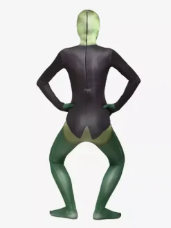 Combinaisons zentai monstre Halloween Costume de grenouille zentai pour adultes sexy vert lycra élasthanne blocs de couleurs animaux costumes complets pour le corps