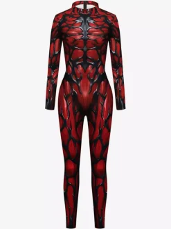 Combinaisons zentai monstre Halloween Combinaison d'Halloween pour femmes Scary Scary Scary Lycra Spandex Catsuit Zentai