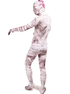Combinaisons zentai monstre Halloween Costume Zentai pour maman blanche Body complet en Lycra et spandex