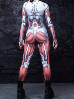 Combinaisons zentai motifs Halloween Costumes de cosplay combinaison de fête d'Halloween combinaisons de carnaval pour femme vêtements de corps zentai costume de zèbre rose