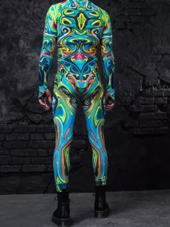 Combinaisons zentai motifs Halloween Combinaison mécanique Cyber Armor combinaison Cosplay Punk costume Steampunk fête d'Halloween spectacles costume Zentai cool pour hommes