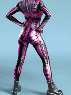 Combinaison sexy pour femme style cyberpunk imprimé robot à illusion d'optique costume zentai métallisé