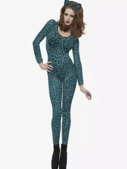 Combinaisons zentai animales Halloween Combinaison zentai sexy à imprimé léopard pour femme