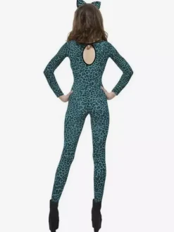 Combinaisons zentai animales Halloween Combinaison zentai sexy à imprimé léopard pour femme
