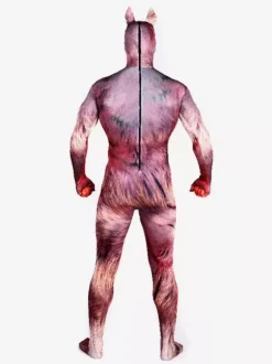 Combinaisons zentai animales Halloween Combinaison Zentai Adulte Loup-Garou Lycra Spandex Costumes Corps Entier