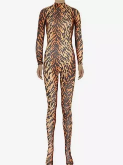 Combinaisons zentai camouflage Leopard imprimer Zentai Sexy combinaison Spandex pour femmes Déguisements Halloween