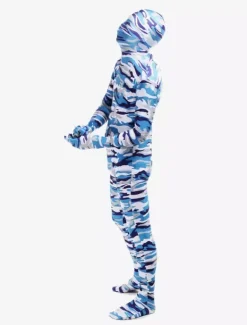 Combinaisons zentai camouflage Toussaint Cosplay Costume de zentaï enveloppé unisexe en lycra spandex multicolore camouflage Déguisements Halloween