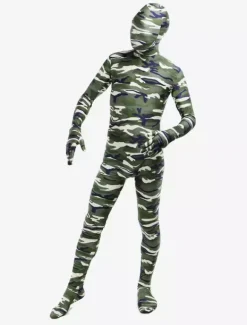 Combinaisons zentai camouflage Costume populaire de zentai enveloppé unisexe en lycra spandex multicolore camouflage Halloween