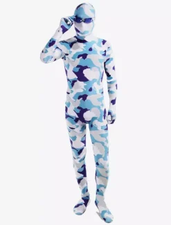 Combinaisons zentai camouflage Costume confortable de zentai enveloppé unisexe en lycra spandex multicolore camouflage Halloween