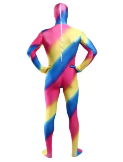 Combinaisons zentai camouflage Costume de zentai populaire combinaison enveloppé unisexe en lycra spandex multicolore avec rayure Déguisements Halloween