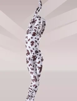 Combinaisons zentai motifs Combinaison Zentai unisexe en tissu lycra élasthanne imprimé vache Morph Suit