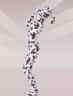 Combinaisons zentai motifs Combinaison Zentai unisexe en tissu lycra élasthanne imprimé vache Morph Suit