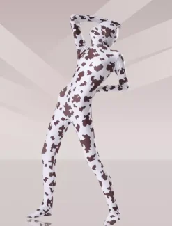 Combinaisons zentai motifs Combinaison Zentai unisexe en tissu lycra élasthanne imprimé vache Morph Suit