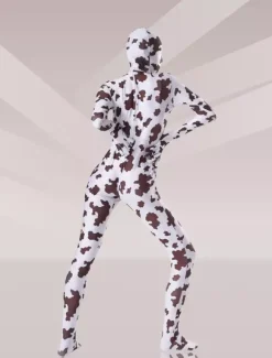Combinaisons zentai motifs Combinaison Zentai unisexe en tissu lycra élasthanne imprimé vache Morph Suit