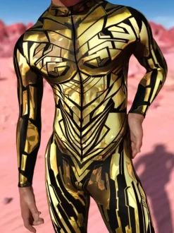 Combinaisons Zentai à motifs Combinaison Steampunk Mech Combinaison moulante imprimée en 3D