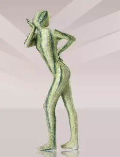 Combinaisons zentai motifs Costume St Patricks Day Costume vert olive Zentai Déguisements Halloween
