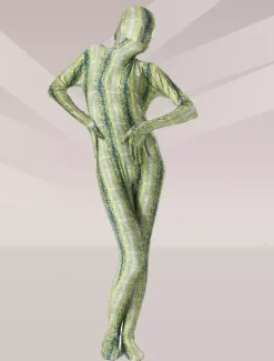 Combinaisons zentai motifs Costume St Patricks Day Costume vert olive Zentai Déguisements Halloween