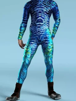 Combinaisons Zentai à motifs Combinaison moulante à imprimé camouflage zèbre Illusion d'optique 3D