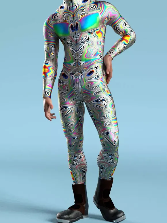 Combinaisons Zentai à motifs Combinaison moulante à imprimé camouflage zèbre Illusion d'optique 3D