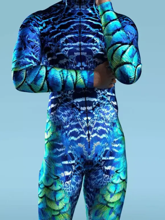 Combinaisons Zentai à motifs Combinaison moulante à imprimé camouflage zèbre Illusion d'optique 3D