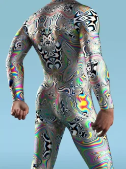 Combinaisons Zentai à motifs Combinaison moulante à imprimé camouflage zèbre Illusion d'optique 3D