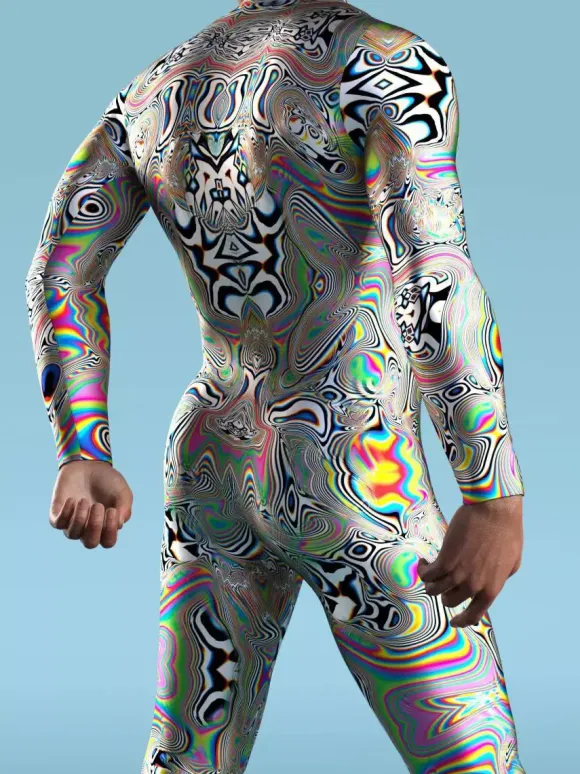 Combinaisons Zentai à motifs Combinaison moulante à imprimé camouflage zèbre Illusion d'optique 3D
