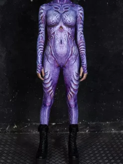 Combinaisons zentai motifs Halloween Combinaison zentai pour femme style punk hyun couleur
