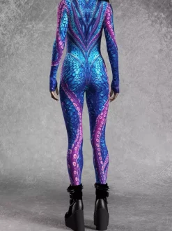 Combinaisons zentai motifs Halloween Combinaison zentai pour femme style punk hyun couleur