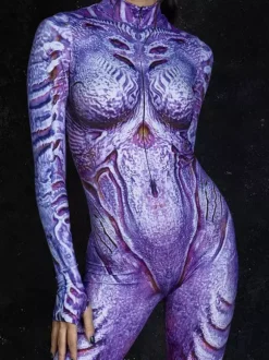 Combinaisons zentai motifs Halloween Combinaison zentai pour femme style punk hyun couleur
