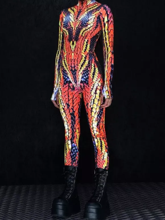Combinaisons zentai motifs Halloween Combinaison zentai pour femme style punk hyun couleur