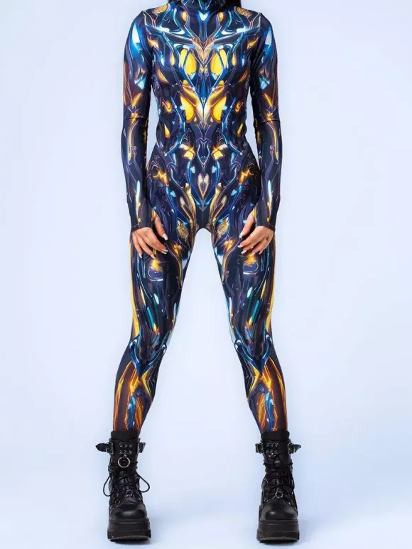 Combinaisons zentai motifs Halloween Combinaison zentai pour femme style punk hyun couleur